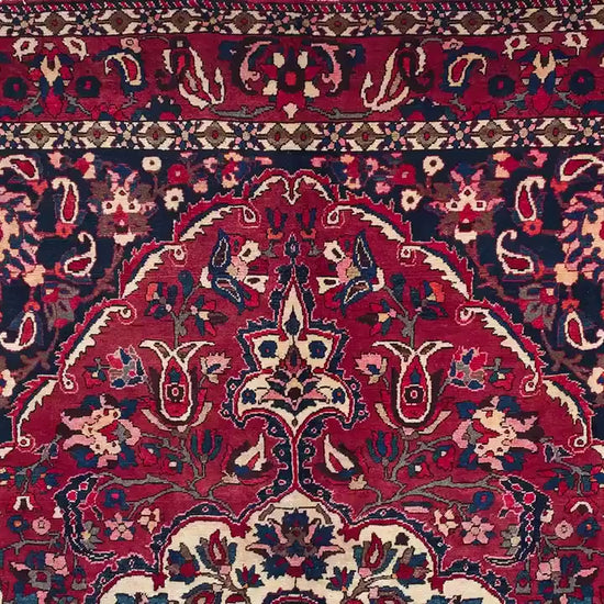 Antique Afghan Rug 7x10 Ft Hand knotted Wool Rug, Vintage Oriental Rug, Geometric Area Rug, Turkmen Tribal Rug, Dining Table Living Room Rug