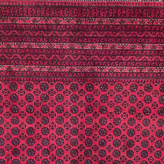 Afghan Red Rug 7x10 Ft Khoja Roshni Rug, Natural Hand Knotted Wool Rug, Turkmen Oriental Rug, Famous design Rug, Bedroom Rug Living Room Rug