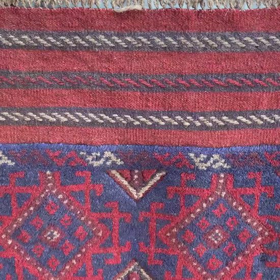 2x8 Ft Vintage Runner Rug, Afghan Hand Knotted Runner Rug, Mashwani Runner Rug, Geometric Area Rug, Oriental Wool Rug, Hallway Runner Rug.
