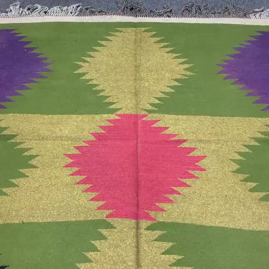 6x9 Ft Vintage Soumak kilim Rug, Afghan Handmade kilim Rug, Geometric Area Rug, Oriental Wool Rug, Home Decor Rug, Bedroom Living Room Rug.