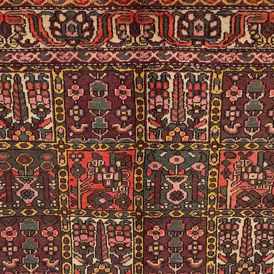 Vintage Tree of life design Rug 5x6 Ft Afghan Hand Knotted Rug, Oriental Turkmen Rug, Antique Tribal Wool Rug, Bedroom Rug, Living Room Rug.