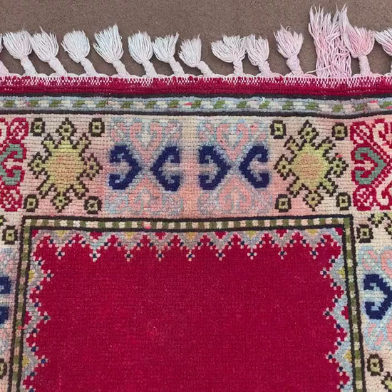 2x4 Small Rug, Afghan Handmade Rug, Geometric Area Rug, Vintage Rug, Oriental Rug, Tribal Rug, Small Gift Rug, Rugs for Bedroom Hallway Rug.