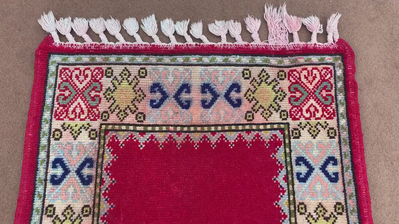 2x4 Small Rug, Afghan Handmade Rug, Geometric Area Rug, Vintage Rug, Oriental Rug, Tribal Rug, Small Gift Rug, Rugs for Bedroom Hallway Rug.