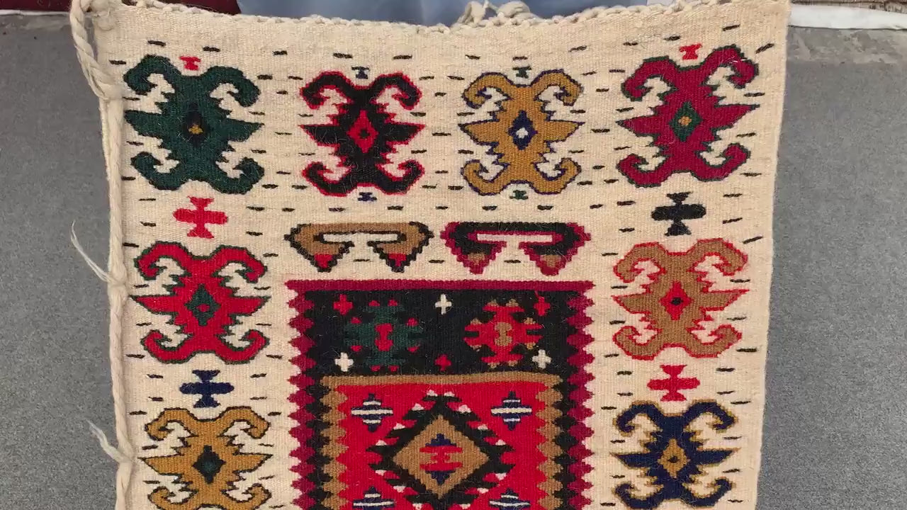Runner kilim Rug 2x6 Ft Vintage Turkish design kilim Rug, Natural Hand knotted Runner kilim Rug, Oriental Wool kilim Rug, Hallway Runner Rug