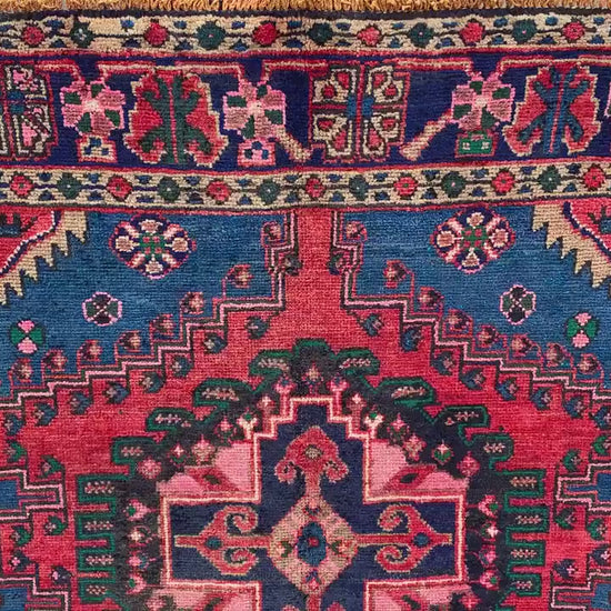 4x9 Ft Runner Rug, Afghan Hand Knotted Runner Rug, Geometric Runner Rug, Vintage Tribal Rug Oriental Runner Rug, Bedroom Hallway Runner Rug.