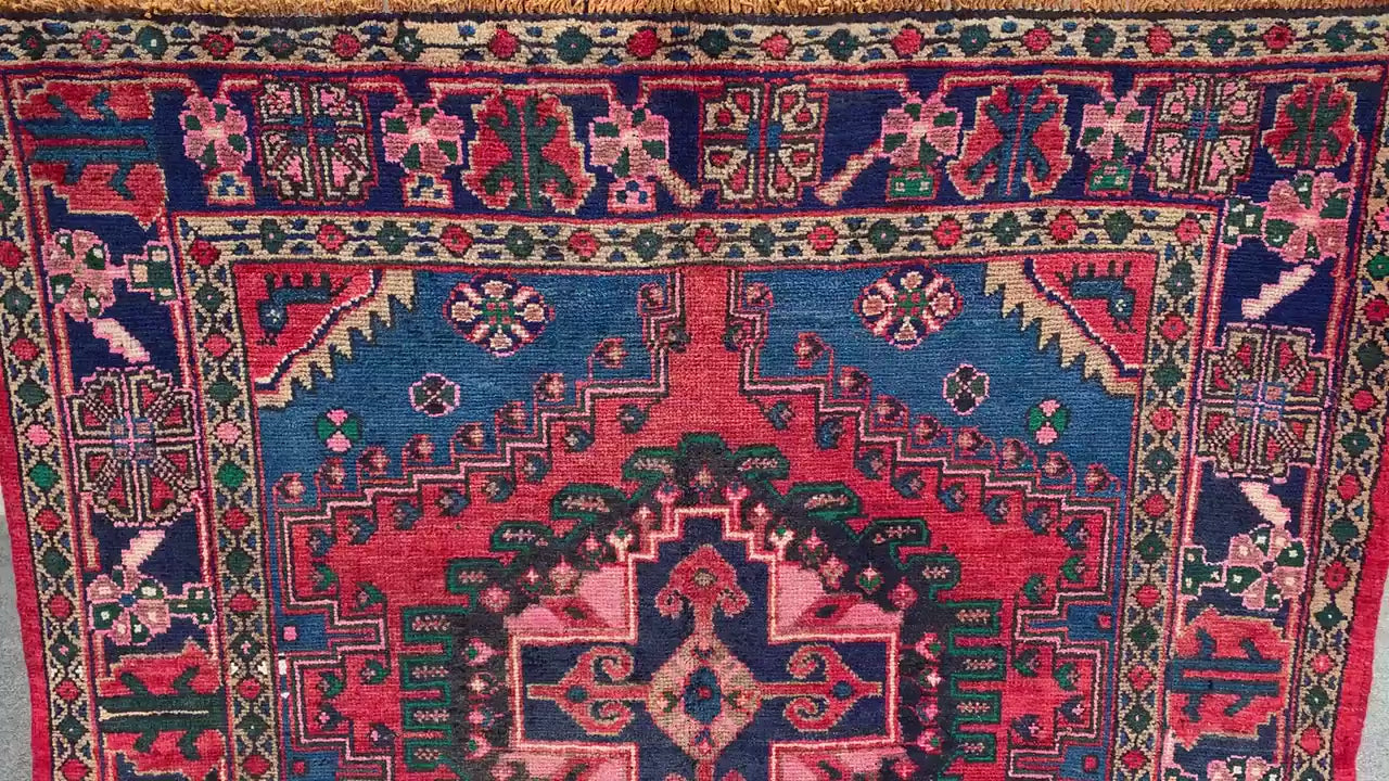 4x9 Ft Runner Rug, Afghan Hand Knotted Runner Rug, Geometric Runner Rug, Vintage Tribal Rug Oriental Runner Rug, Bedroom Hallway Runner Rug.