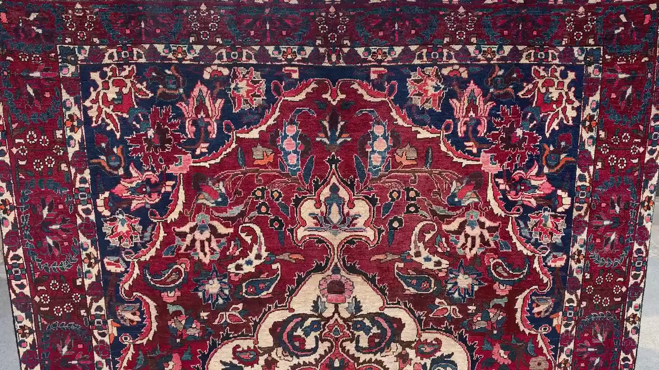 7x10 Ft Antique Tribal Rug, Afghan Hand knotted Wool Rug, Vintage Oriental Rug, Geometric Area Turkmen Rug, Dining Table Rug Living Room Rug